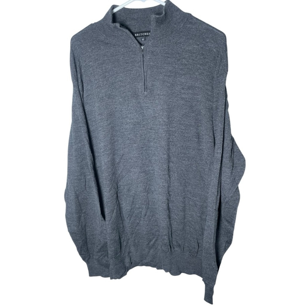 Britches XLT Men’s Sweater Contemporary Minimalist Lightweight Quarter Zip Up XL